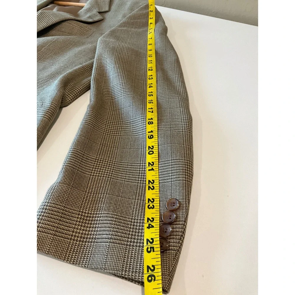 Ralph Lauren Blazer Sports Coat 2 Button Silk Wool Plaid Academia Heritage 42L